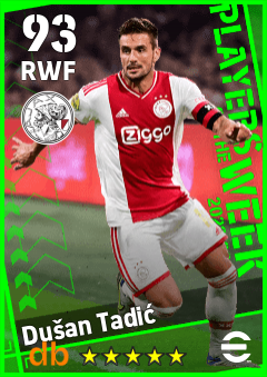 Dušan Tadić eFootball player card