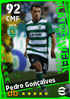 Pedro Gonçalves — CMF, OVR 92, MAX 92
