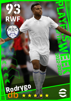 Rodrygo — RWF, OVR 93, MAX 93