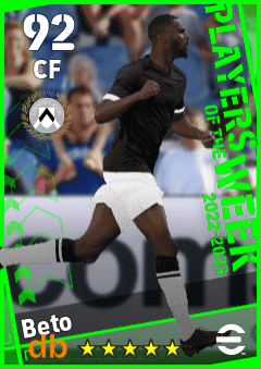 Beto — CF, OVR 92, MAX 92