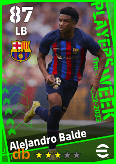 Alejandro Balde eFootball player card