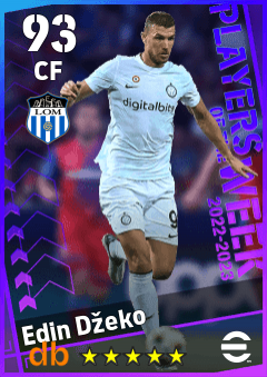 Edin Džeko — CF, OVR 93, MAX 93