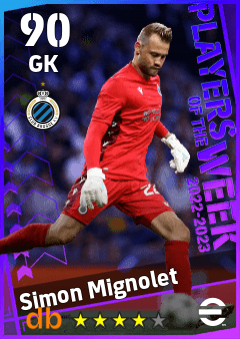 Simon Mignolet eFootball player card