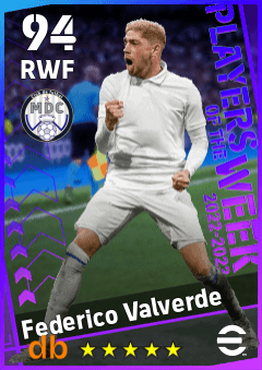 Federico Valverde — RWF, OVR 94, MAX 94