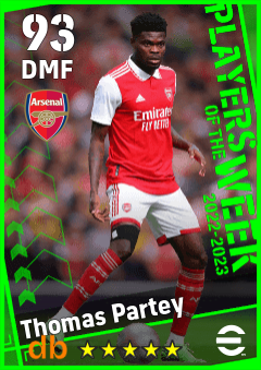 Thomas Partey — DMF, OVR 93, MAX 93
