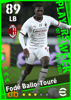 Fodé Ballo-Touré — LB, OVR 89, MAX 89