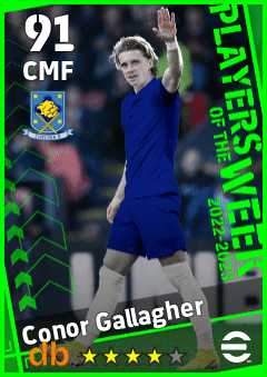 Conor Gallagher — CMF, OVR 91, MAX 91