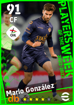 Mario González — CF, OVR 91, MAX 91