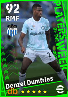 Denzel Dumfries — RMF, OVR 92, MAX 92