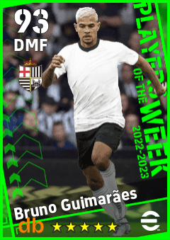 Bruno Guimarães — DMF, OVR 93, MAX 93