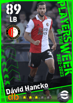 Dávid Hancko — LB, OVR 89, MAX 89