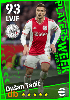 Dušan Tadić eFootball player card