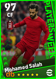Mohamed Salah — CF, OVR 97, MAX 97