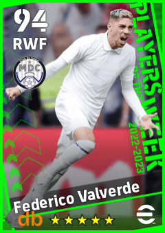 Federico Valverde — RWF, OVR 94, MAX 94