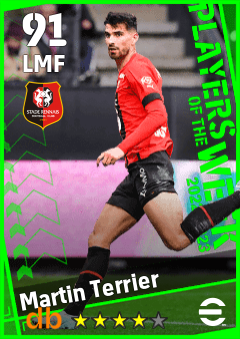 Martin Terrier — LMF, OVR 91, MAX 91