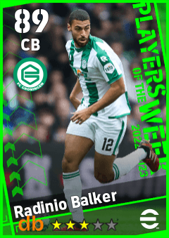 Radinio Balker — CB, OVR 89, MAX 89