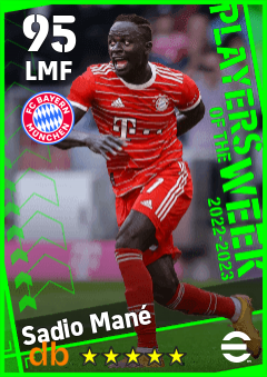 Sadio Mané — LMF, OVR 95, MAX 95
