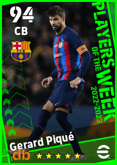 Gerard Piqué — CB, OVR 94, MAX 94
