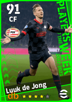 Luuk de Jong — CF, OVR 91, MAX 91