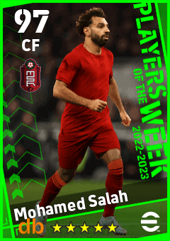 Mohamed Salah — CF, OVR 97, MAX 97