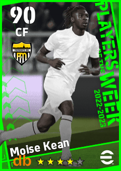 Moise Kean — CF, OVR 90, MAX 90