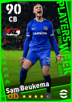 Sam Beukema — CB, OVR 90, MAX 90