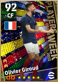 Olivier Giroud — CF, OVR 92, MAX 92