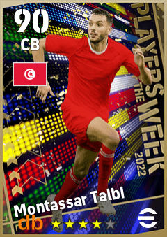 Montassar Talbi — CB, OVR 90, MAX 90