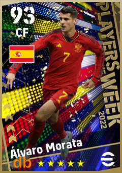 Álvaro Morata — CF, OVR 93, MAX 93