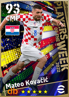 Mateo Kovačić — CMF, OVR 93, MAX 93