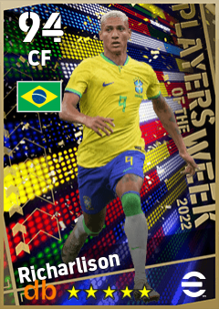 Richarlison — CF, OVR 94, MAX 94