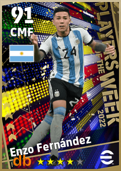 Enzo Fernández — CMF, OVR 91, MAX 91