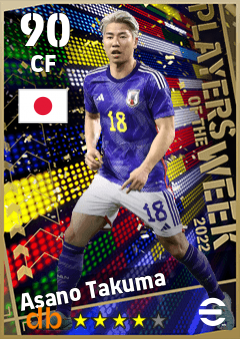 Asano Takuma — CF, OVR 90, MAX 90