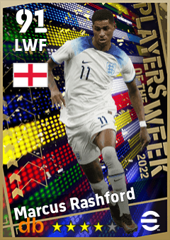 Marcus Rashford eFootball player card
