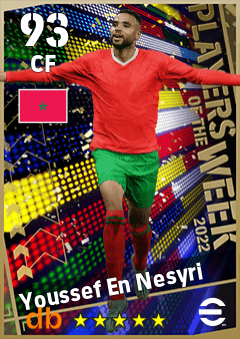 Youssef En Nesyri — CF, OVR 93, MAX 93