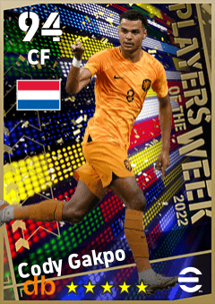 Cody Gakpo eFootball player card