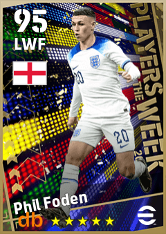 Phil Foden — LWF, OVR 95, MAX 95