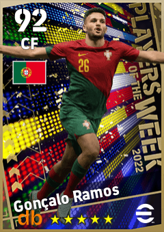 Gonçalo Ramos — CF, OVR 92, MAX 92