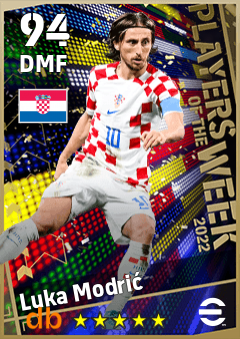 Luka Modrić eFootball player card