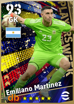 Emiliano Martínez — GK, OVR 93, MAX 93