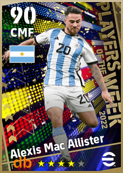 Alexis Mac Allister — CMF, OVR 90, MAX 90