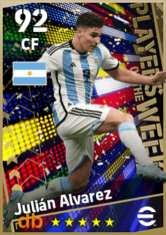 Julián Alvarez eFootball player card