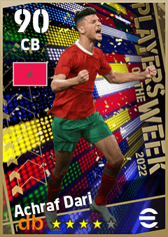 Achraf Dari — CB, OVR 90, MAX 90
