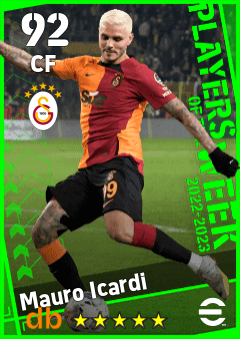 Mauro Icardi — CF, OVR 92, MAX 92