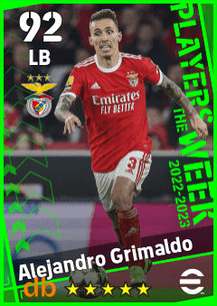 Alejandro Grimaldo — LB, OVR 92, MAX 92