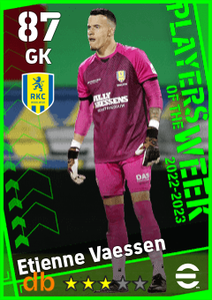 Etienne Vaessen — GK, OVR 87, MAX 87