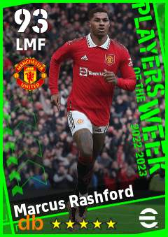 Marcus Rashford — LMF, OVR 93, MAX 93