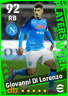 Giovanni Di Lorenzo — RB, OVR 92, MAX 92