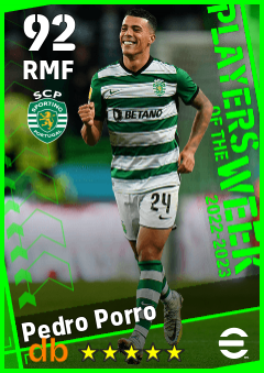 Pedro Porro — RMF, OVR 92, MAX 92