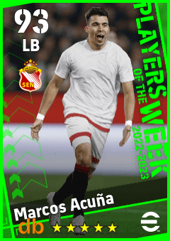 Marcos Acuña — LB, OVR 93, MAX 93